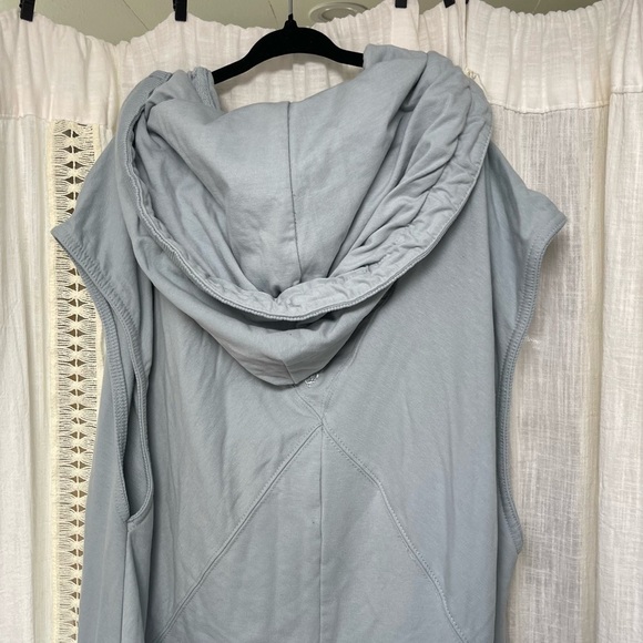 Free People Movement Nothing But Sweats Hooded Jumpsuit Pockets Blue S Oversized - Picture 4 of 12